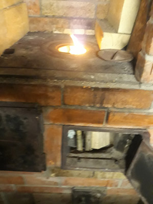 Колосниковая печь в режиме подовой, при снятом колоснике